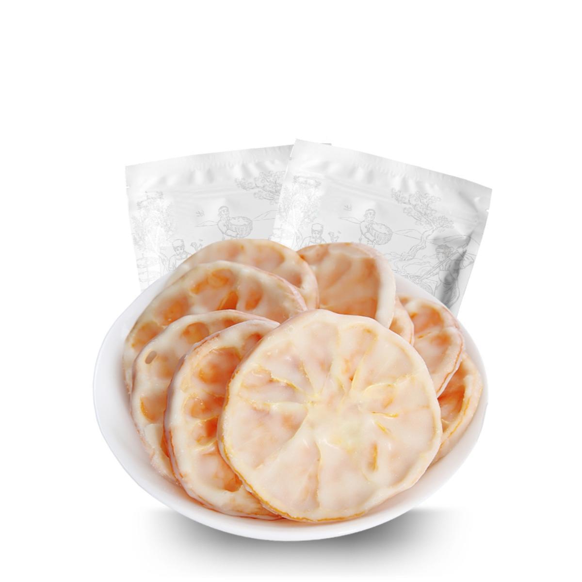 新货网红爆款酸奶柑橘片冻干酸奶味柠檬片休闲食品橘子干水果干