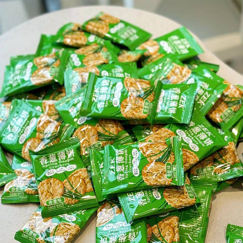 香煎薄脆ZEK香葱薄饼干6盒装小包装葱香薄脆酥脆饼干煎饼休闲