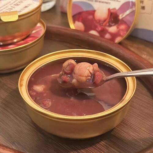 半糖小福陈皮莲子红豆沙绿豆沙180g*6碗即食代餐速食粥红豆粥