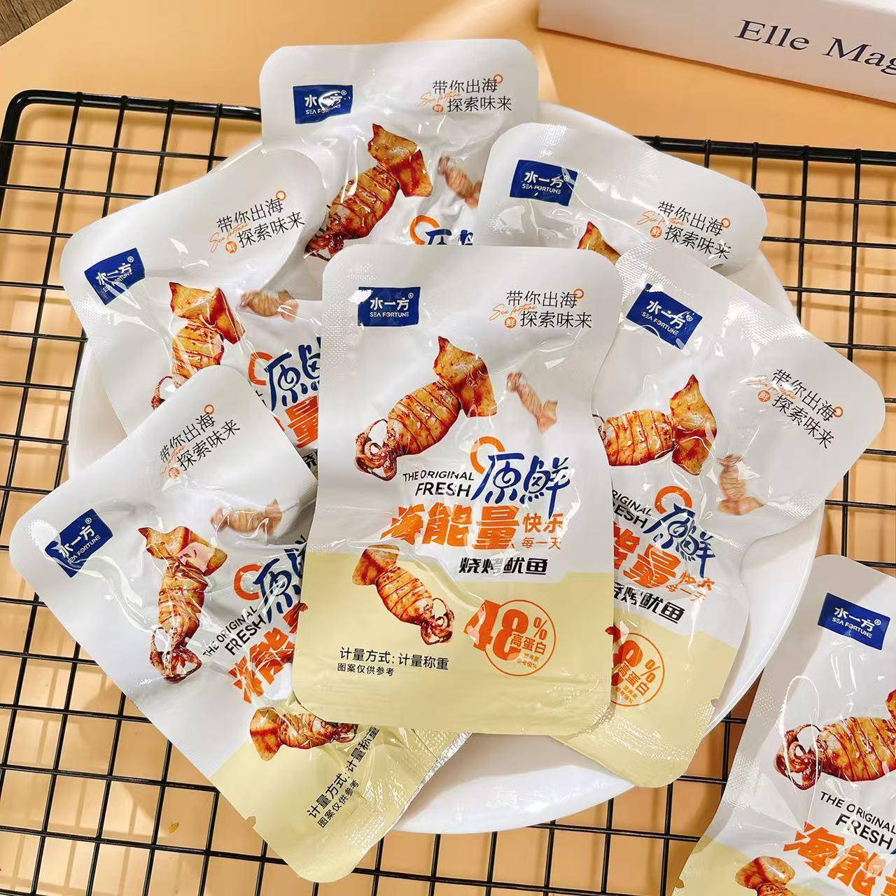 水一方烧烤鱿鱼辣味即食海味解馋零食小吃独立小包装大连特产包邮