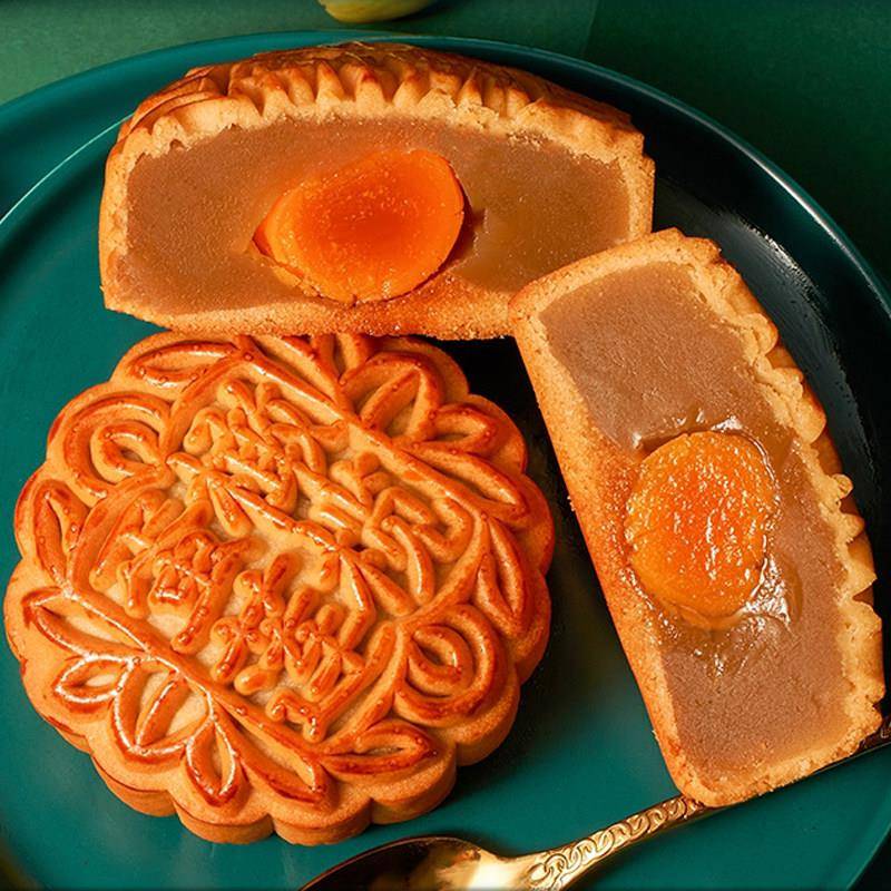 莲蓉蛋黄月饼广西珠乡橄榄月饼伍仁叉烧蛋黄莲蓉红豆沙冬蓉黑芝麻