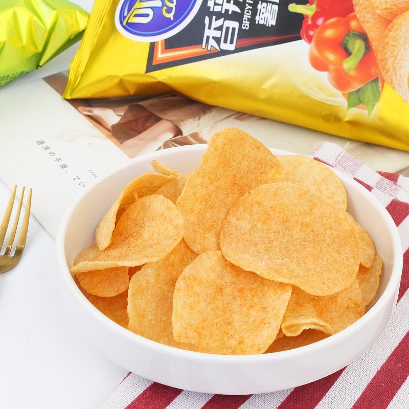 可比克薯片10袋大礼包网红夜宵充饥吃货办公室小零食休闲食品小吃