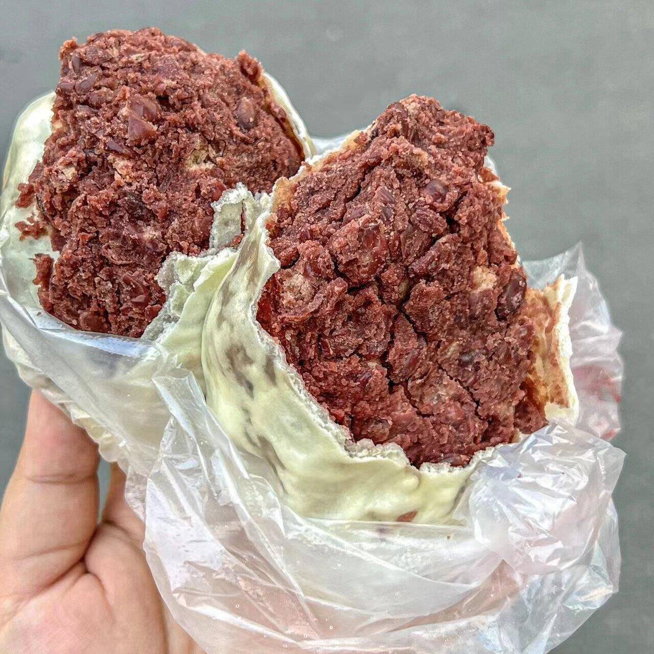 红豆包山东老式薄皮豆沙包子木糖醇手工纸皮枣泥红豆馒头白面馍馍