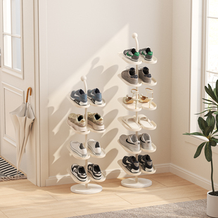 创意多米诺鞋架家用门口小型窄款拖鞋收纳鞋架子简易入户多层鞋柜