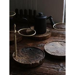 不凡木逸复古工业风黄铜咖啡手冲壶支架滤杯架户外家用V60滤杯架