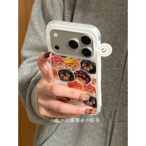 卡通ins可爱插画满屏猫咪手机壳