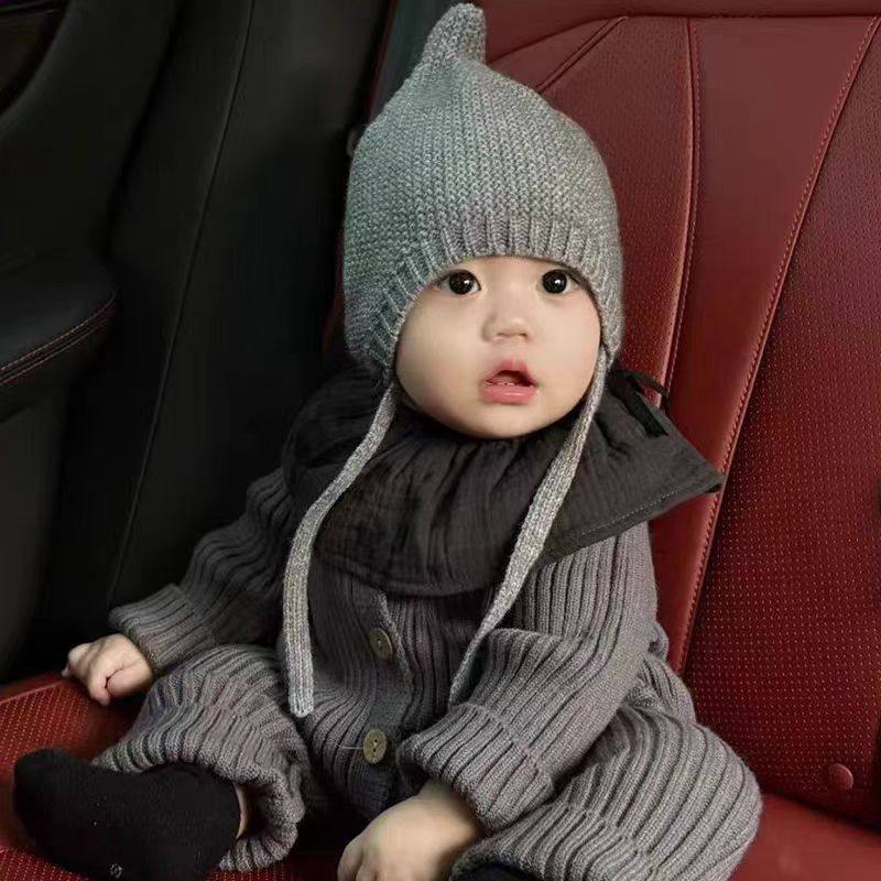 婴儿帽子护耳ins秋冬新生儿毛线针织套头护头囟门帽初生宝宝胎帽,童装/婴儿装/亲子装,帽子,淘宝优惠券,粉丝福利购,淘宝优惠卷
