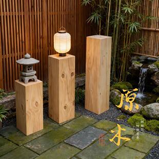 实木香樟木方木桩木墩凳子客厅玄关酒店装饰摆件艺术方形木桩底座