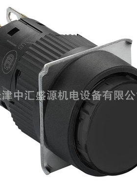 XB6EA塑料一体式圆形按钮XB6EAA21F按钮1NO/NC黑色16mm平头按钮