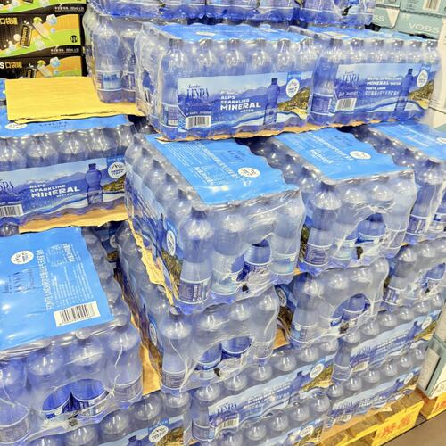 山姆意大利进口阿尔卑斯山充气天然矿泉水24*500ml