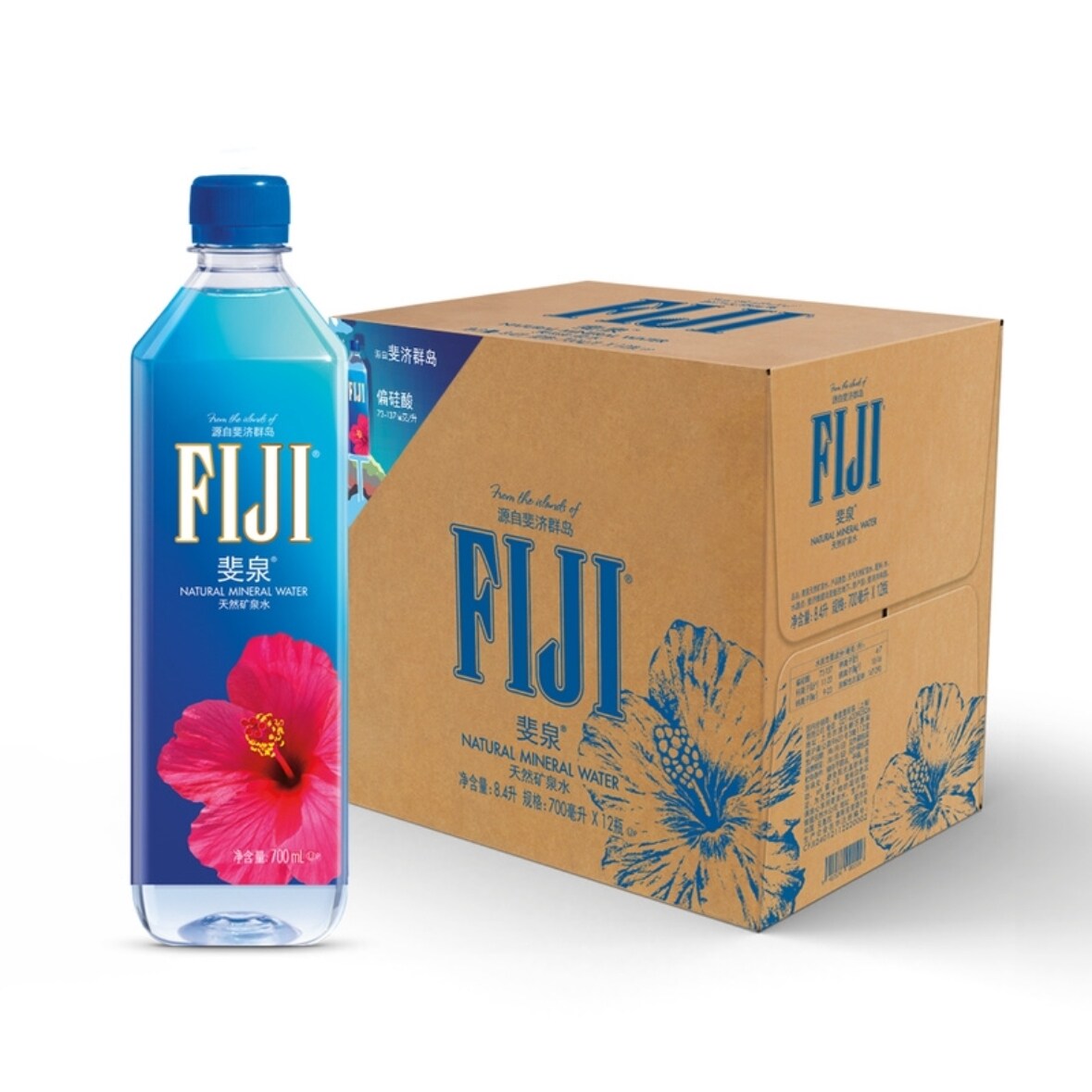 山姆 FIJI 斐泉天然矿泉水700mL*12瓶