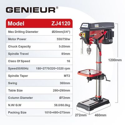 20mm bench drill press machine