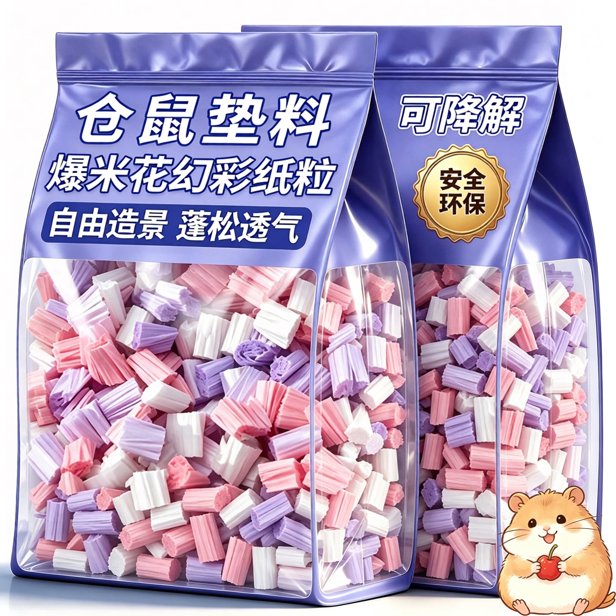 仓鼠垫料吸水自由造景纸棉