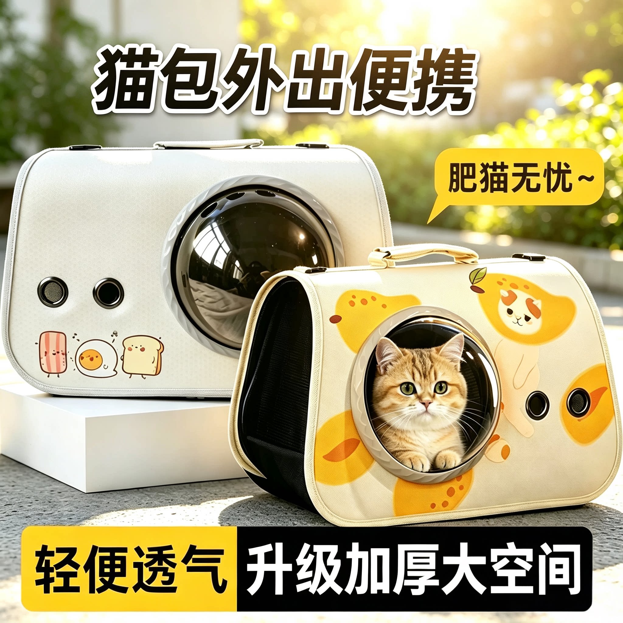 轻便透气!加厚大空间!可背可提