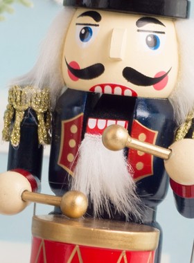 欧式胡桃兵夹子木质音乐盒创意发条八音盒生日会动的礼物装饰摆件