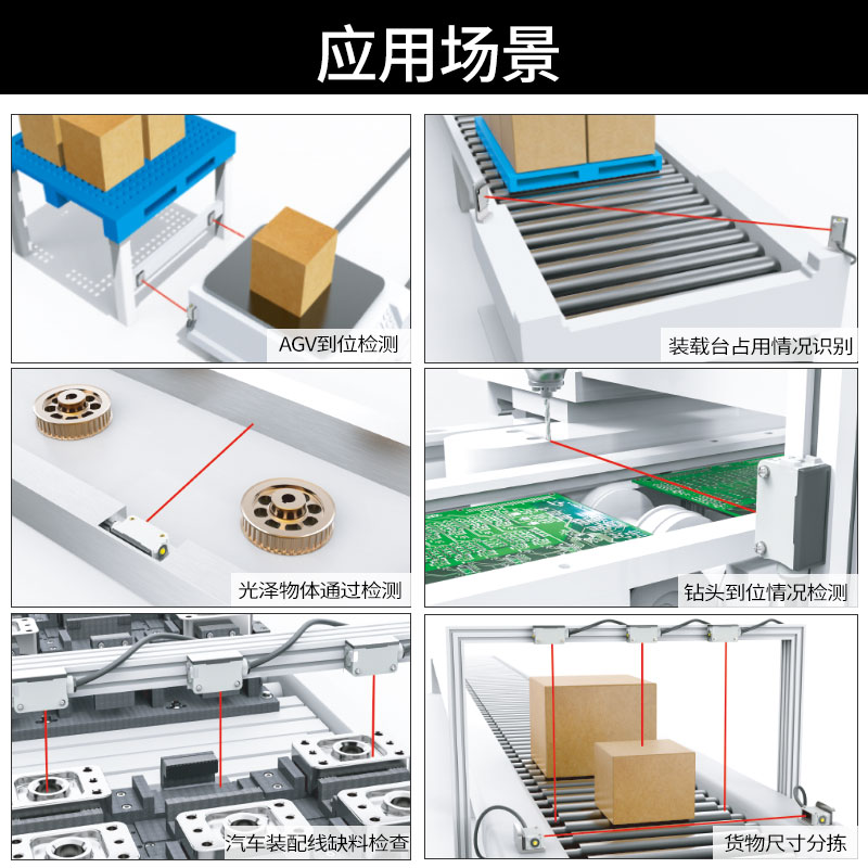 镜面反射光电开关传感器FGNE10透明玻璃薄膜塑料物体感应器CX-481