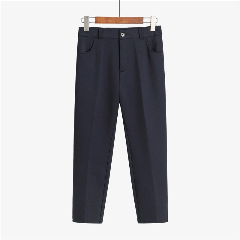 200斤胖mm西装裤加大码女士职业弹力西裤正装裤直筒薄款工装长裤