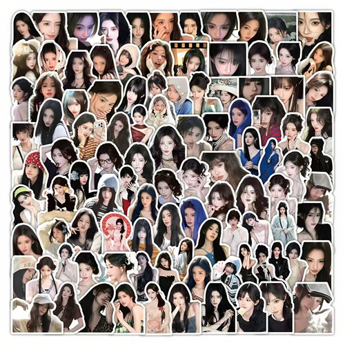 100张女明星鞠婧祎手账素材贴纸
