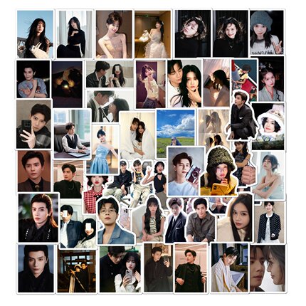 60张演员刘念 何聪睿 百念好何CP高清头像贴纸diy手机壳笔记本电脑水杯行李箱ipad手账不干胶贴画图案不重复