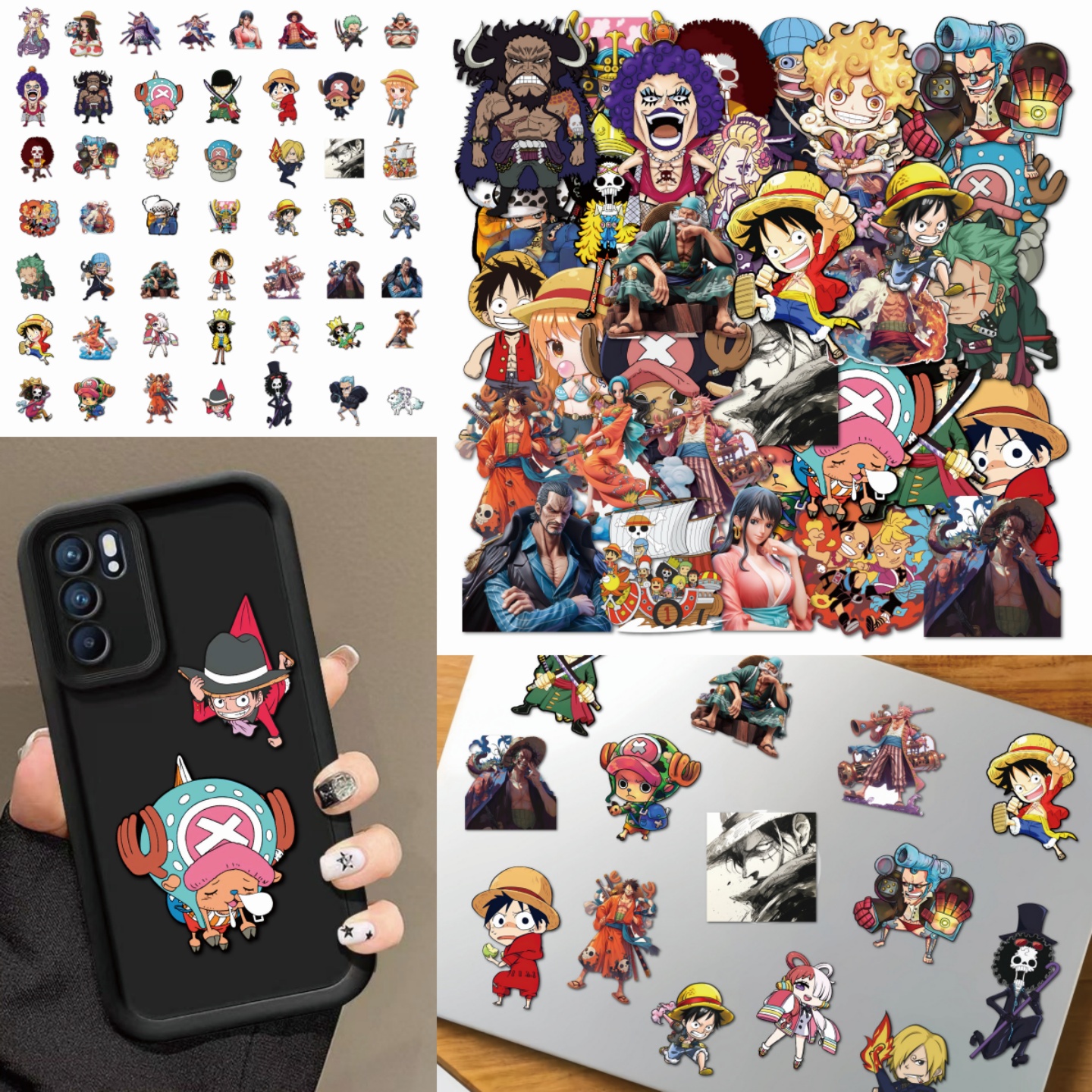 50张海贼王少年路飞Q版卡通贴纸