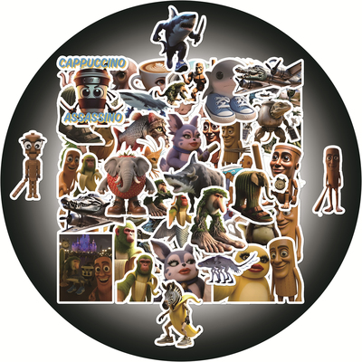 50张外国山海经不重复防水贴纸