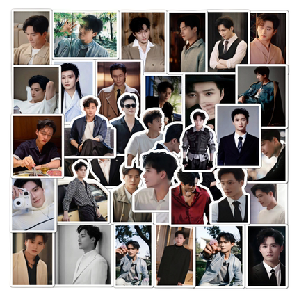 40张演员王皓祯王甜甜高清头像贴纸明星周边应援物料diy手机壳笔记本电脑行李箱ipad手账素材贴画图案不重复