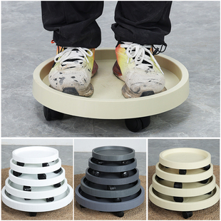 耐用移动花盆托 托盘带轮万向绿植加厚大号钢化树脂圆形花托 托底