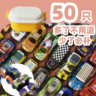 铁皮回力车金属小车儿童玩具合金车模型仿真赛车男孩女孩六一礼物