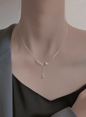 999纯银麦穗项链女生爆款轻奢小众高级感2025新款闺蜜送女友礼物