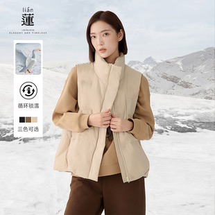 气质加厚马夹 羽绒服马甲女冬小个子白鸭绒时尚 阿依莲2024新款 短款