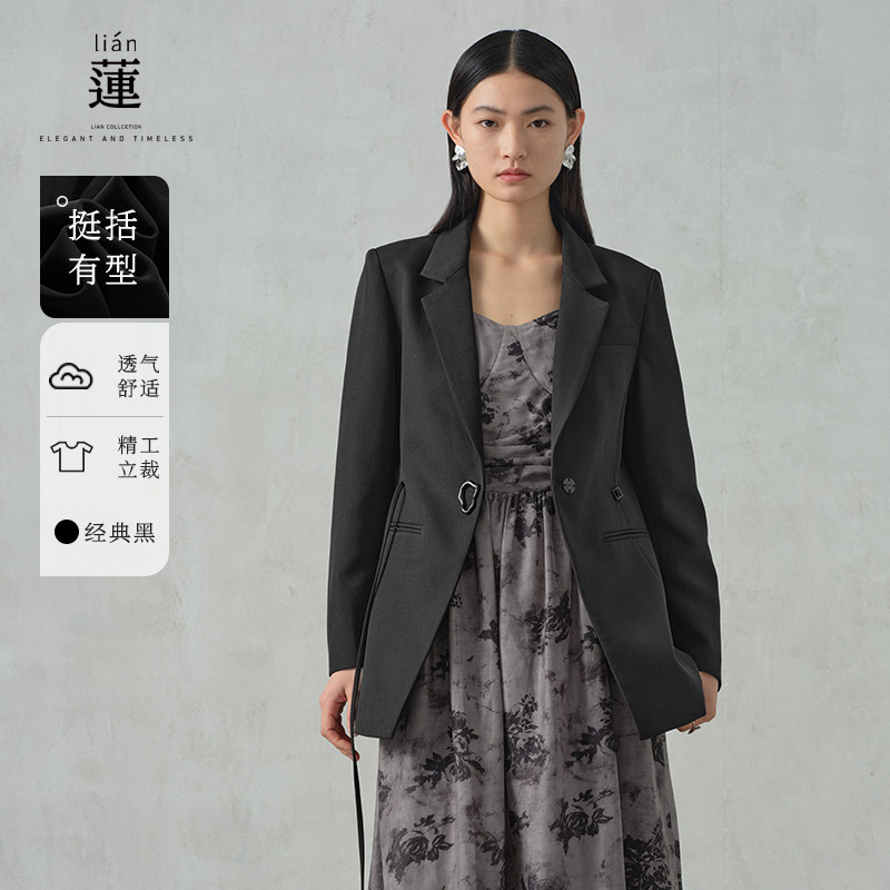 阿依莲时尚气质休闲西装外套女秋季新款西服设计感小众宽松上衣