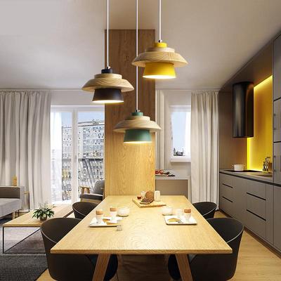 北欧现代简约餐厅吊灯三头饭厅单头马卡龙创意卧室床头餐桌小灯具