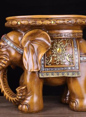 大号象凳换鞋凳子招财家居客厅装饰品泰国大象摆件高档实用工艺品
