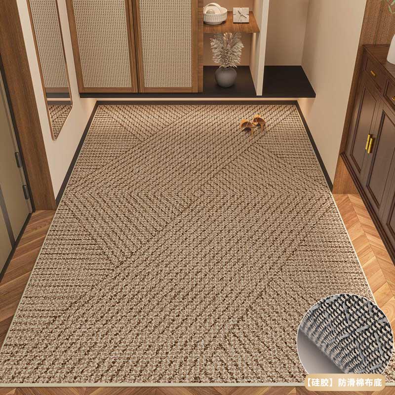 入户门地垫仿剑麻高级感纯色门垫进门大门口玄关客厅地毯可裁脚垫
