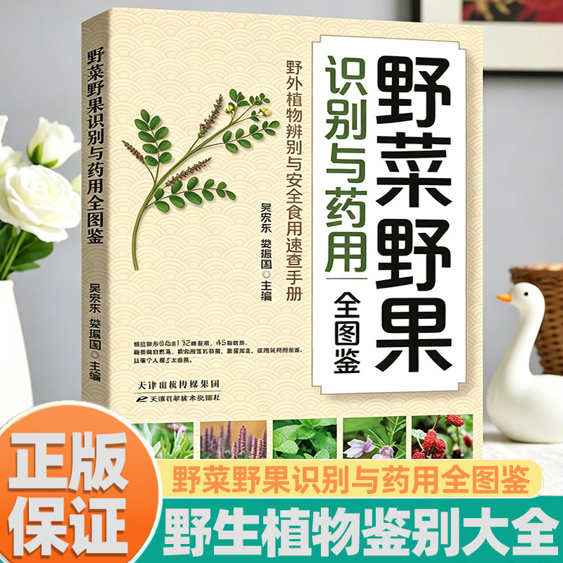 野菜野果识别与药用全图鉴抖音同款正版书籍高清精编野外认采实用植物辨别与安全食用速查手册中医养生药食同源种类与功效指导书