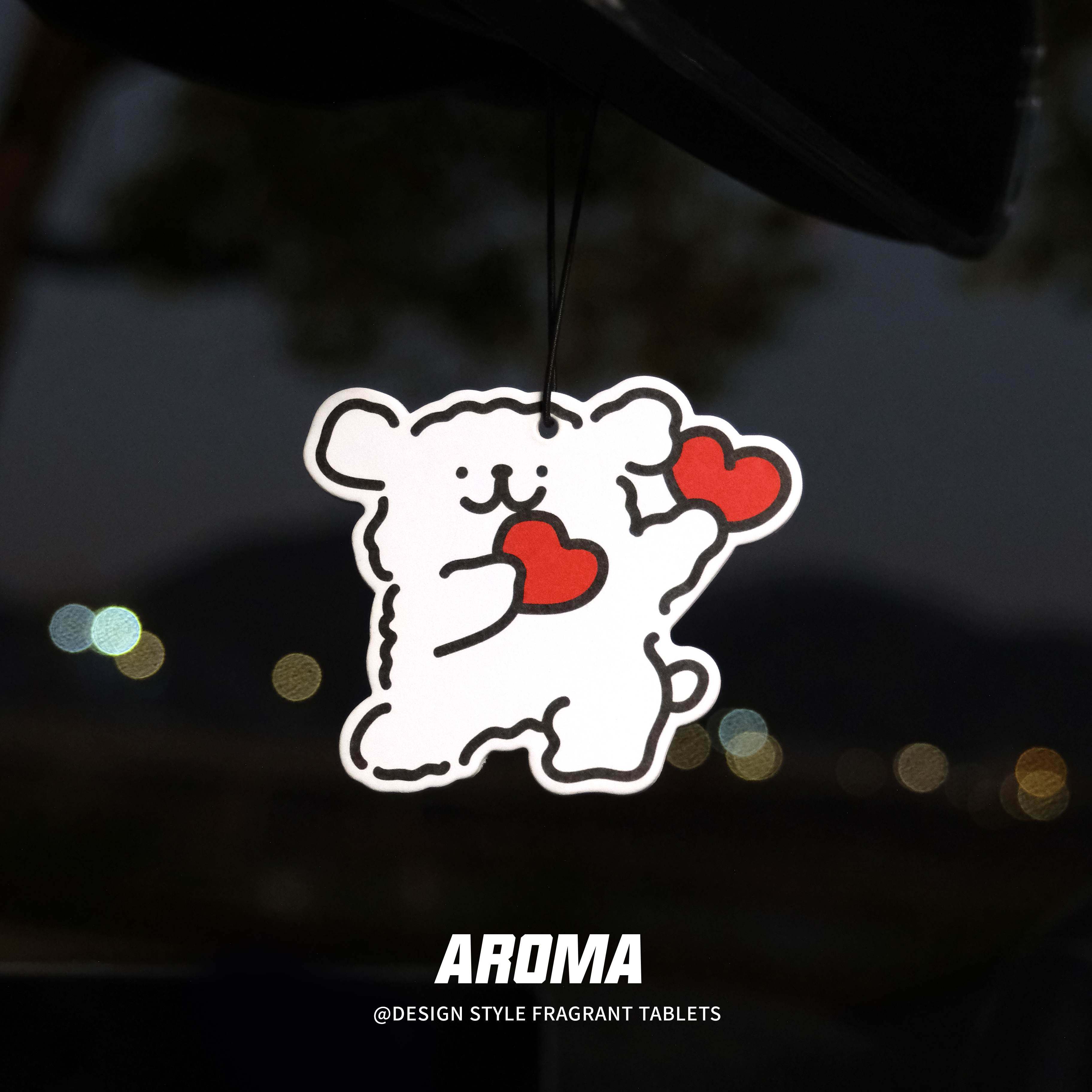 香遇之旅 爱心线条小狗车载香片车用香薰卡片衣柜香薰车内除味香,汽车用品/电子/清洗/改装,汽车香水香薰,淘宝优惠券,粉丝福利购,淘宝优惠卷