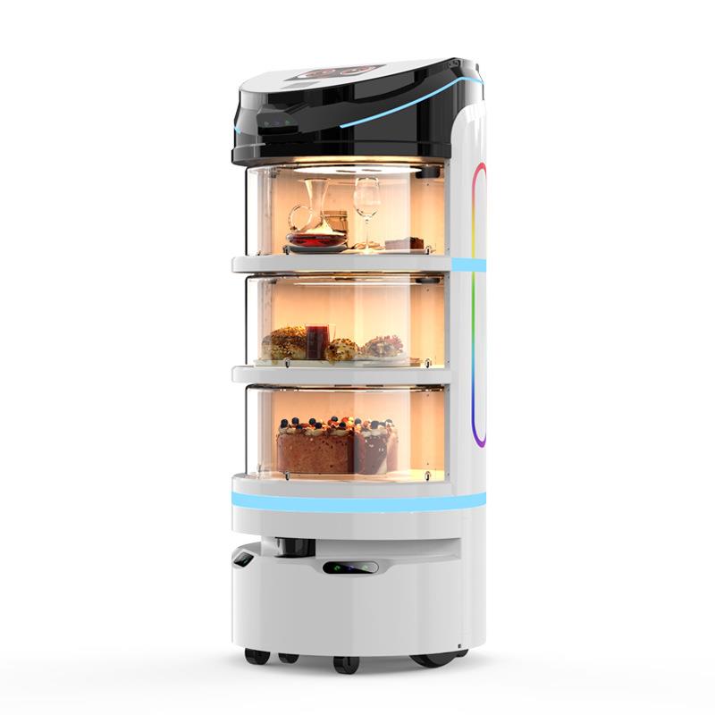 锐曼智能饭店传菜送餐机器人服务海底捞餐厅餐饮配送机器人