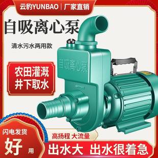 三相电自吸泵污水离心家用大流量高扬程抽水机农田灌溉自来水增压