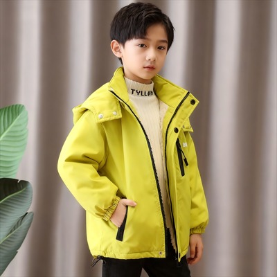 男童加绒加厚外套冬装2025新款