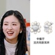 中餐厅沈月同款 耳环海花多层珍珠拉丝工艺小众简约百搭耳钉耳饰