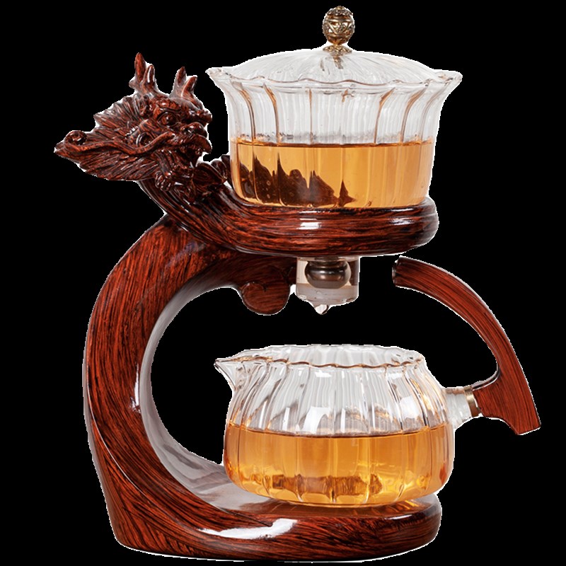 飞龙在天玻璃懒人自动茶具套装家用功夫茶杯磁吸茶壶泡茶神器新款