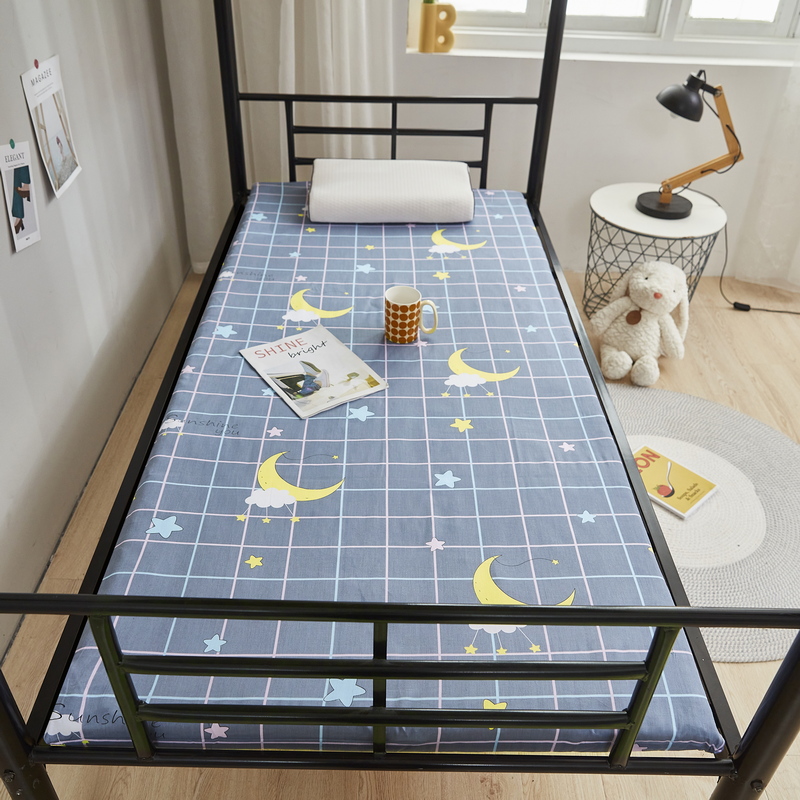 纯棉牀垫保护套拉链款牀罩牀单褥套可拆洗学生宿舍单人0.9米1.0m