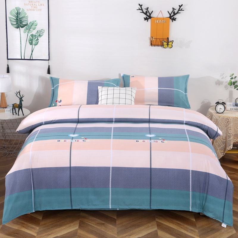 加厚磨毛被罩被套单件单双人宿舍格子柔软亲肤可裸睡水洗被子套罩