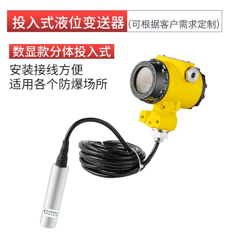 投入式液位变送器 液位传感器控制仪静压液位计水位传感器4-20mA