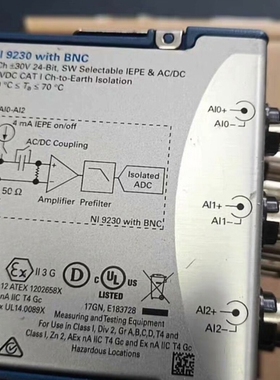NI 9230 BNC 现货议价，功能！
