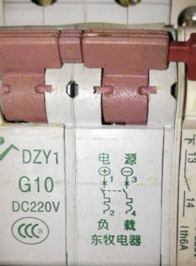 全新原装  DZY1 G10 DC220V 2P +SD 沈阳东牧直流断路器 红色手柄