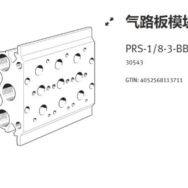 PRS-1/8-3-BB   30543  气路板模块