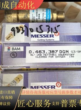 全新正品 MESSER止回阀 0.463.387 DGN
