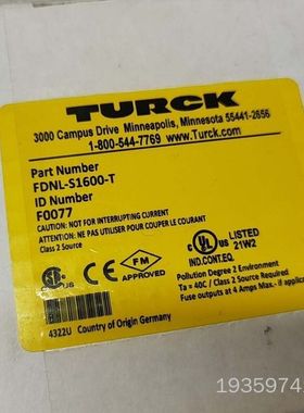 TURCKFDNL-S1600-T模块，，型号议价