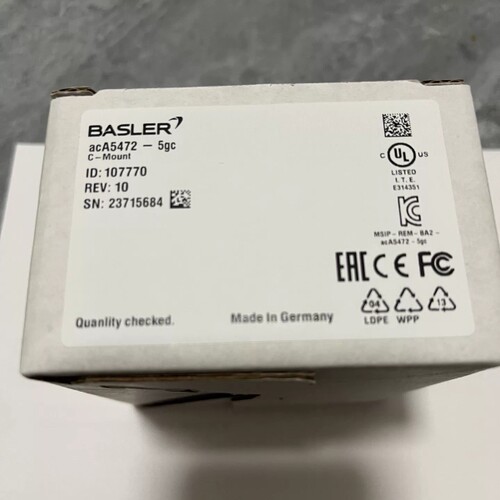 巴斯勒工业相机acA5472-5gc，2000万像素彩色，5